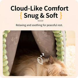 Enclosed Pet Bed for Dogs and Cats