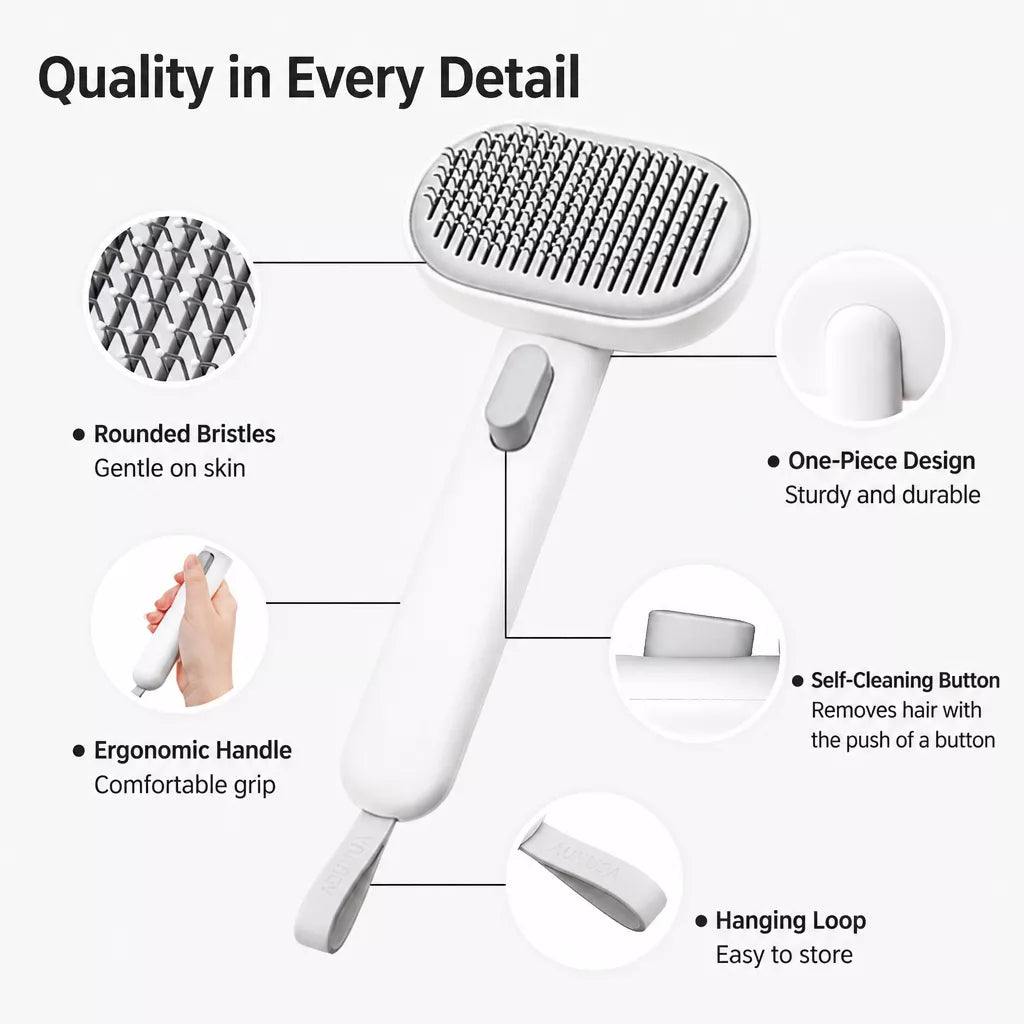 2-in-1 Cat & Dog Deshedding & Detangling Comb