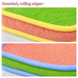 Color-Block Washable Plush Square Pet Bed for Dogs and Cats