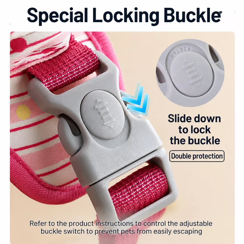 Polyester Dog Harness and Leash Set for Everyday Walks