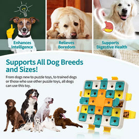 Interactive Dog Treat-Dispensing Puzzle Cube Toy