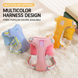 Bow Tie Vest-Style Dog Harness and Leash for Small Dogs