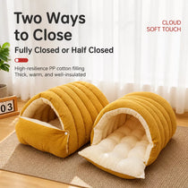 Semi-Enclosed Cat & Dog Bed with EPE Foam