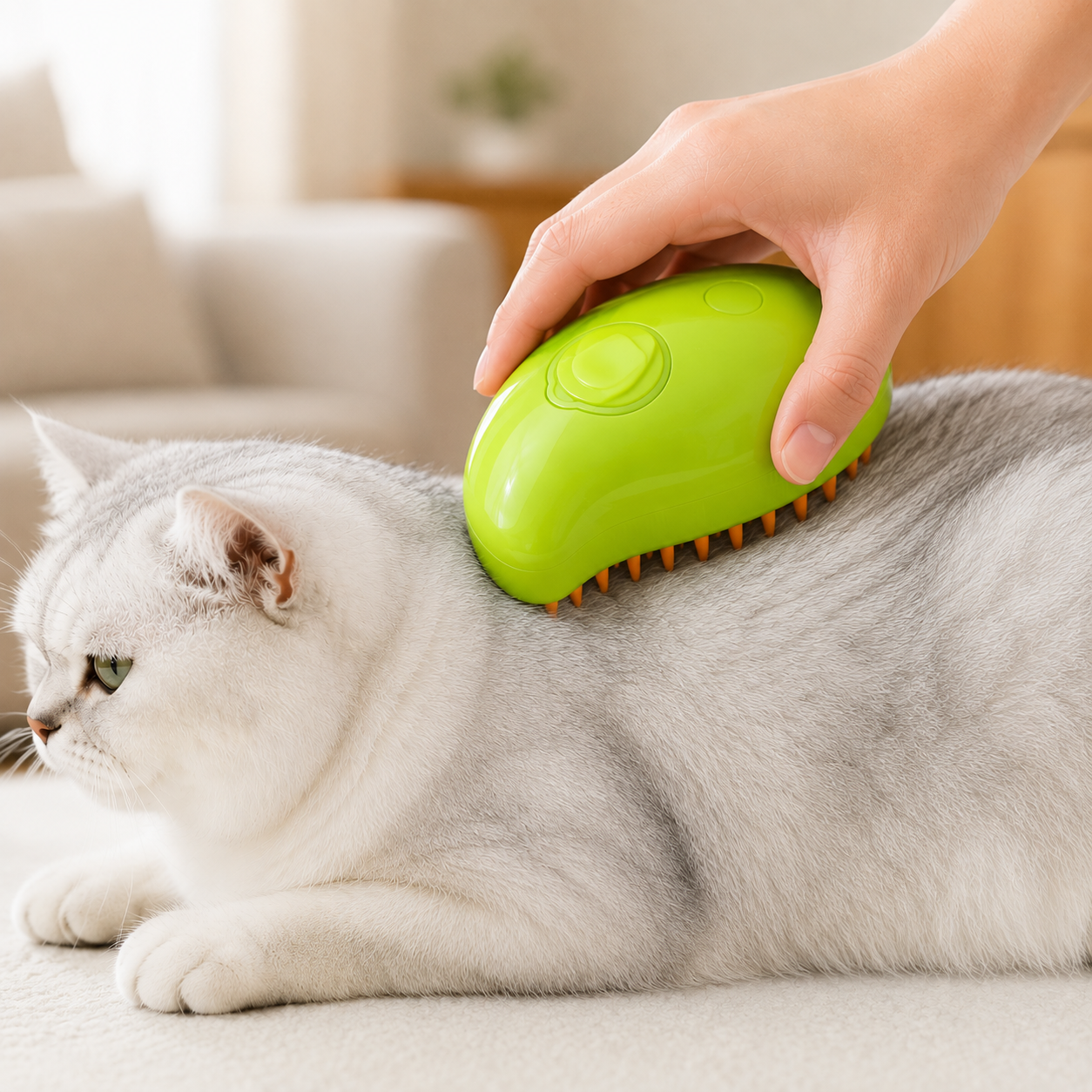 3-in-1 Pet Grooming Brush with Mist Spray Main image
