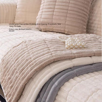 Cloud-Soft Ribbed Fleece Modular Couch Cover non-slip dotted backing detail