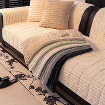 Cloud-Soft Ribbed Fleece Modular Couch Cover full sofa coverage with separate fitted panels