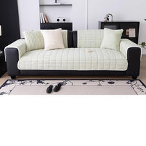 Cloud-Soft Ribbed Fleece Modular Couch Cover non-slip dotted backing detail