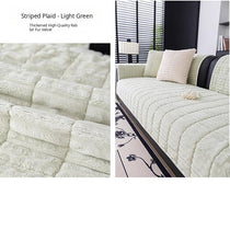 Cloud-Soft Ribbed Fleece Modular Couch Cover full sofa coverage with separate fitted panels