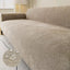 Coffee water-resistant chenille full sofa cover shown on a sofa