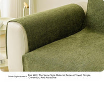 Nano-Shield Waterproof Chenille Sofa Cover coordinated armrest and seat coverage