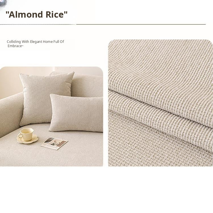 Nano-Shield Waterproof Chenille Sofa Cover water-repellent surface with beaded droplets