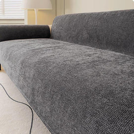 Nano-Shield Waterproof Chenille Sofa Cover close-up of the breathable textured weave