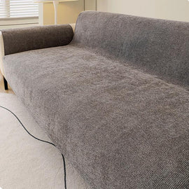 Nano-Shield Waterproof Chenille Sofa Cover full-length sofa coverage from seat to backrest