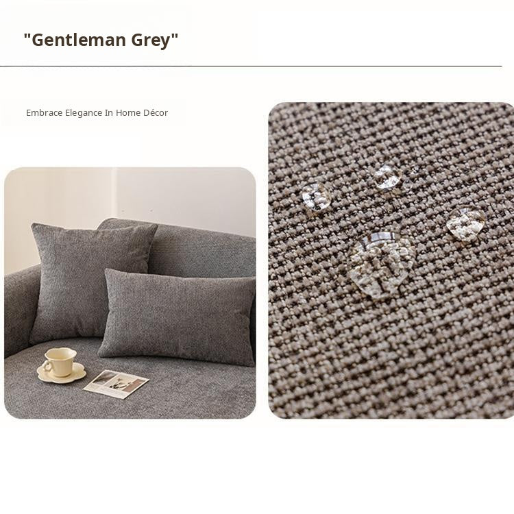 Nano-Shield Waterproof Chenille Sofa Cover tailored drape over a modern sofa