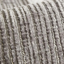 Ribbed Jacquard Chenille Modular Couch Cover bound edge detail in contrasting cream