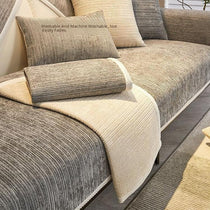 Ribbed Jacquard Chenille Modular Couch Cover soft washable chenille surface