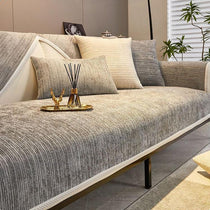 Ribbed Jacquard Chenille Modular Couch Cover full sectional seat protection
