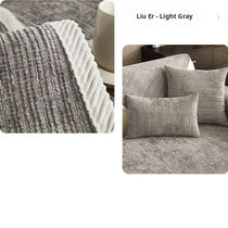 Ribbed Jacquard Chenille Modular Couch Cover close view of the textured weave