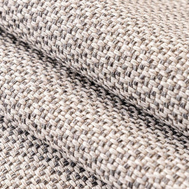 Contrast-Trim Woven Faux Linen Couch Cover contrast piping around the panel edge