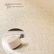 Contrast-Trim Woven Faux Linen Couch Cover coordinated cushion and sofa panel arrangement