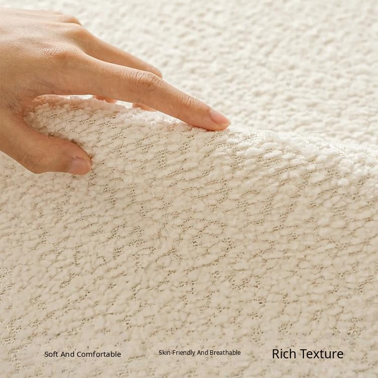 Cloud-Bouclé Chenille Modular Couch Cover soft boucle-inspired surface under hand