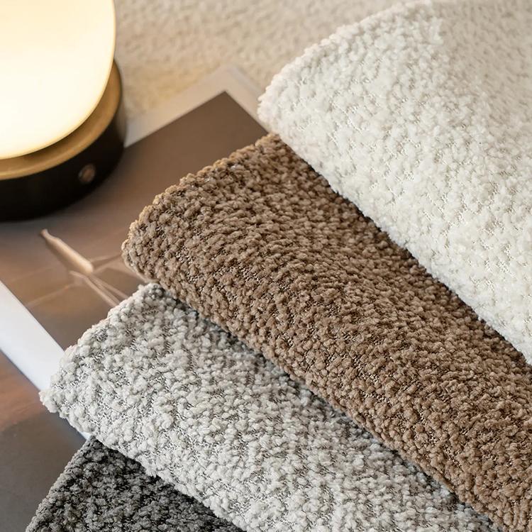 Cloud-Bouclé Chenille Modular Couch Cover stacked neutral color options