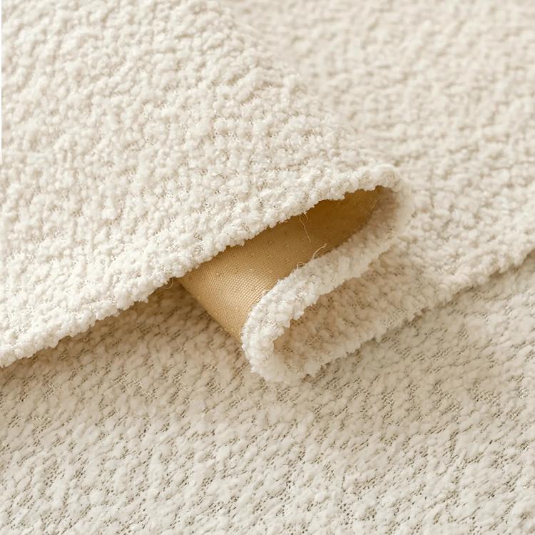 Cloud-Bouclé Chenille Modular Couch Cover non-slip dotted backing detail