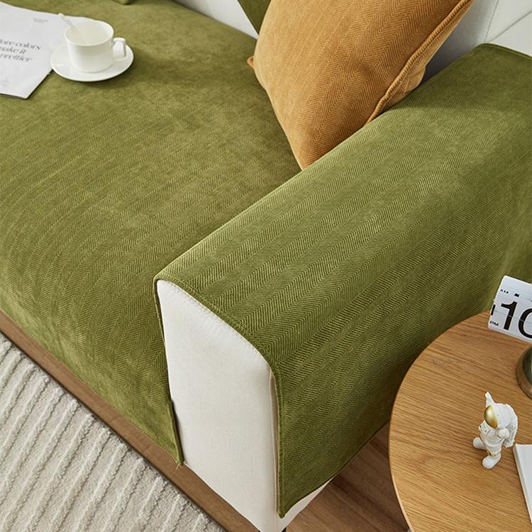 Herringbone Chenille Couch Cover – Pet-Proof Furniture Protector – gsft-9006 detail showing the soft textured surface