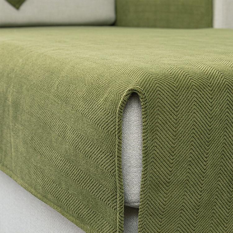 Herringbone Chenille Couch Cover – Pet-Proof Furniture Protector – gsft-9006 detail showing the six coordinated color options