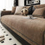 Brown option for the Contrast-Trim Chenille Couch Cover