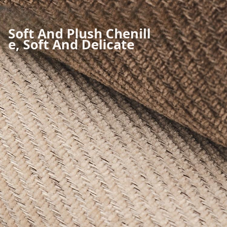 Contrast-Trim Chenille Couch Cover detail showing the anti-slip dotted backing