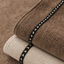 Contrast-Trim Chenille Couch Cover detail showing matching cushion covers