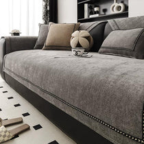 Dark gray option for the Contrast-Trim Chenille Couch Cover