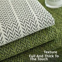 Herringbone Chenille Couch Cover detail showing a coordinated sofa arrangement