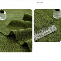 Herringbone Chenille Couch Cover detail showing the modular placement guide