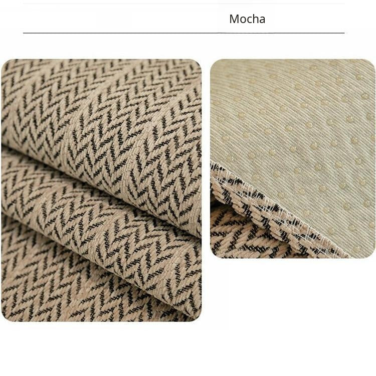 Herringbone Chenille Couch Cover detail showing the fabric edge and thickness