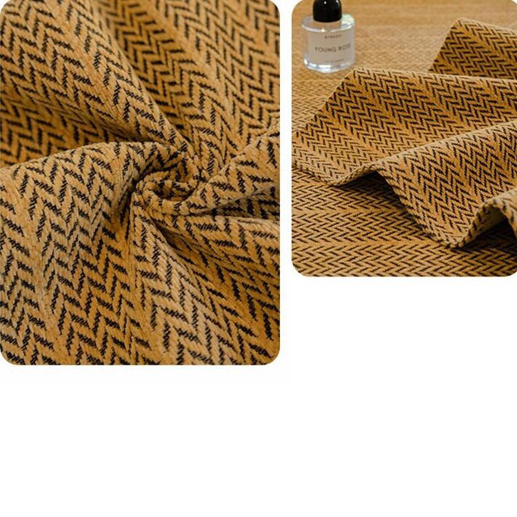 Herringbone Chenille Couch Cover detail showing the herringbone weave in close detail