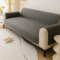 Dark gray Style 3 option for the Water-Resistant Geometric Quilted Couch Cover