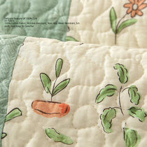 Reversible Patterned Cotton Couch Cover detail showing the geometric stripe design