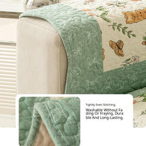 Reversible Patterned Cotton Couch Cover detail showing the reversible construction