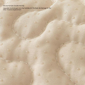 Reversible Patterned Cotton Couch Cover detail showing the patterned border