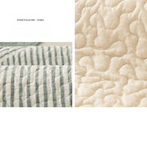 Reversible Patterned Cotton Couch Cover detail showing the reversible construction
