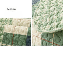 Reversible Patterned Cotton Couch Cover detail showing the reversible construction