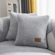 Cozy Faux Sherpa Couch Cover detail showing the soft faux sherpa pile