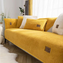 Cozy Faux Sherpa Couch Cover detail showing a coordinated sofa setup