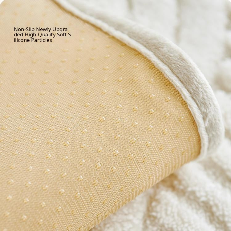 Sculpted Wave Plush Couch Cover detail showing the softly finished edge