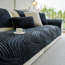 Dark gray option for the Sculpted Wave Plush Couch Cover