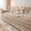 Khaki Striped Plush option for the Three-Texture Faux Fur Couch Cover