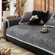Dark gray option for the Plush Ribbed Chenille Modular Couch Cover