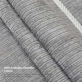 Close-up of soft ribbed chenille texture